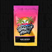 Nine Weeks Harvest Gary Patron Verpackung mit Sonnenuntergang, Palmen und Kreuzung: Gary Payton x Runtz
