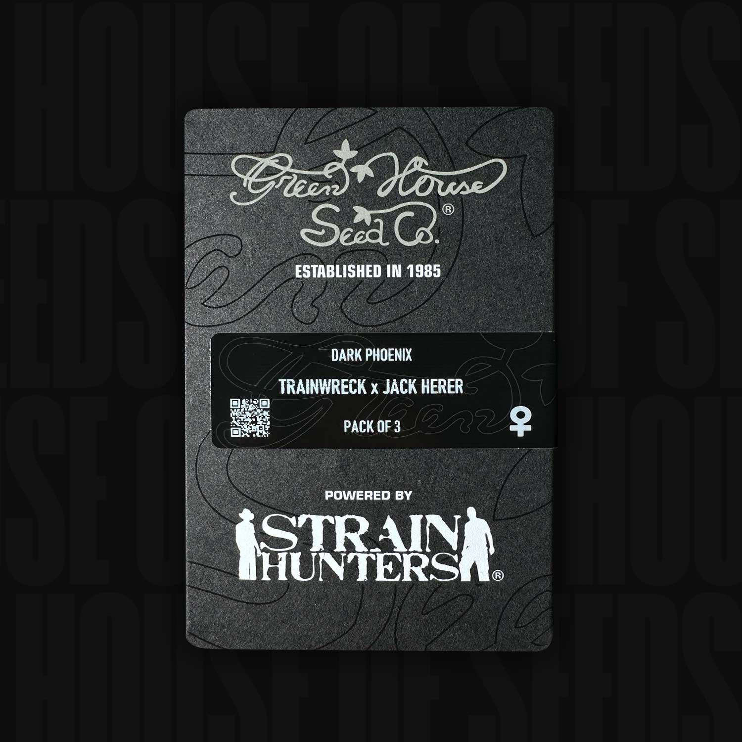 Green House Seeds Dark Phoenix Packung, Trainwreck x Jack Herer Hybrid, Powered by Strain Hunters